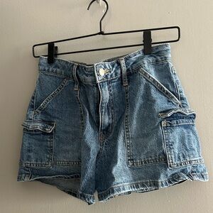 Denim Cargo Women’s Shorts - Blue